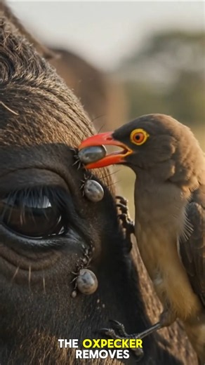 Amazing Tick Removal by an Oxpecker | Cow Wildlife Documentary #insects