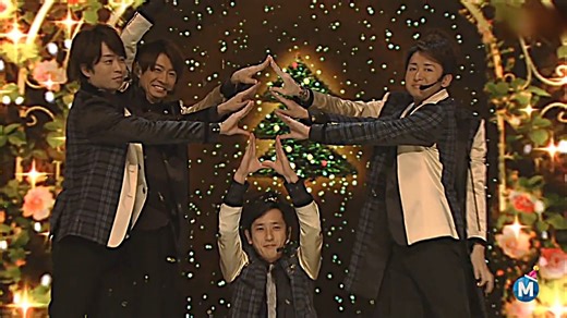 2015Music Station，岚ARASHI-《愛を叫べ》，《Love so sweet》&.《Sakura》