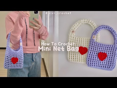 ♥️ How To Crochet Mini Net Bag | Simple and Easy ♥️