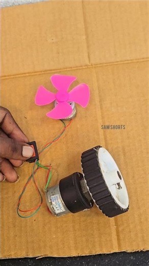 Dc motor free Electricity Fan #dcmotor