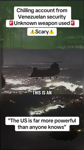This account from a Venezuelan security guard loyal to Nicolás Maduro is absolutely chilling-and it explains a lot about why the tone across Latin America suddenly changed. Security Guard: On the day of the operation, we didn't hear anything coming. We were on guard, but suddenly all our radar systems shut down without any explanation. The next thing we saw were drones, a lot of drones, flying over our positions. We didn't know how to react. Interviewer: So what happened next? How was the main a