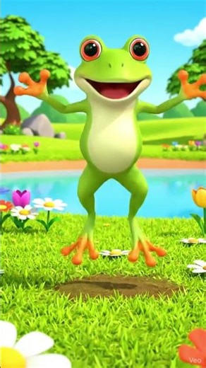 Hello Happy Frog 🐸 | Jump & Sing | Fun Toddler Song #aianimation #ytshorts #21stcenturyaianimation