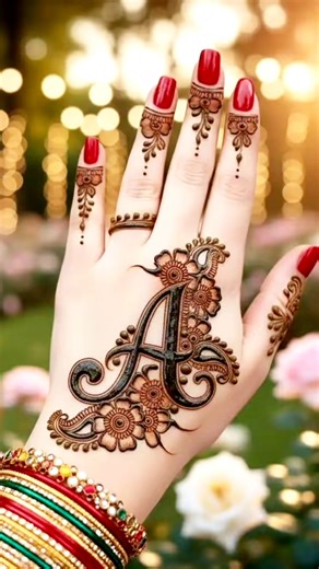 A To Z Alphabet Mehndi | Latest Stylish Letter Design 🔥 #shorts #mehndi