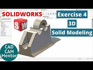 3D solid modeling in solidworks by using extrude boss base & extrude cut | solidworks tutorial