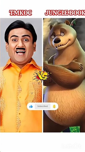 Taarak mehta ka ooltah chashma 🆚 jungle book 🤩🔥 #shorts #tmkoc please like and subscribe 🥺🥺