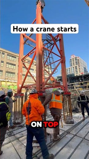 How the Tower Crane Gets Its Foundation Before the Tower Rises #construction
