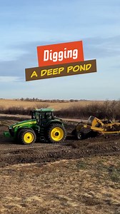 Digging a 1-acre pond with an excavator