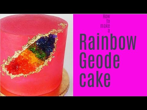 How to Make A Rainbow geode Cake