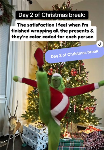 When my teacher brain continues to color code over Christmas break and now I’m ready for Christmas ❤️🎄 #teacherlife #teacheronbreak #christmaseve #readyforchristmas #wrappinggifts