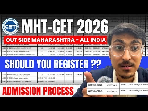 OUTSIDE MAHARASHTRA ADMISSION PROCESS | MHT CET 2026 | JEE MAINS 2026 CUTOFF | CET FORM FILLING