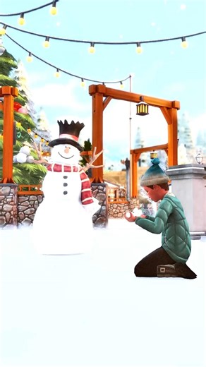 Sims 4 CC Animated Snowman ❄️