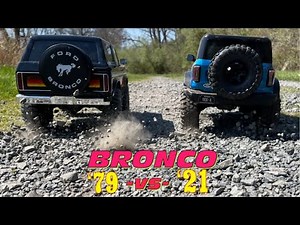 Traxxas TRX-4 2021 Bronco vs '79 Bronco old time Trail Crawl - off-road - rock and road - one wins