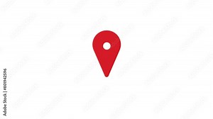 animated location pin pointer map pin with alpha channel or transparent background