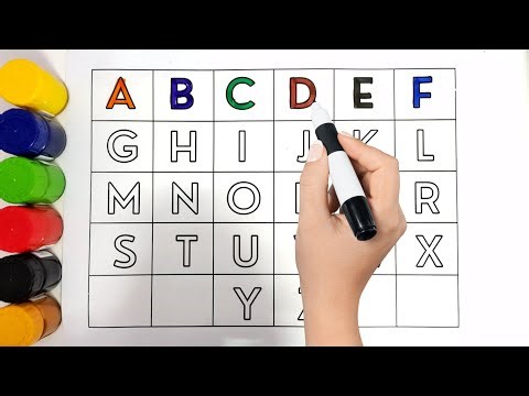Alphabet, ABC song, ABCD, A to Z, Kids rhymes, collection for writing along dotted lines for toddler