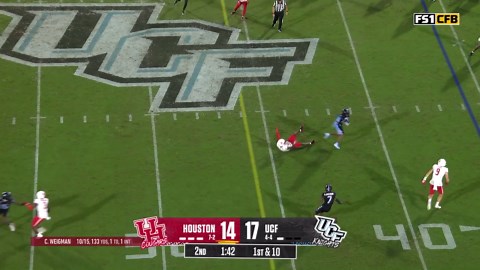 UCF's Phillip Dunnam scores 43-yard pick six to take lead against Houston
