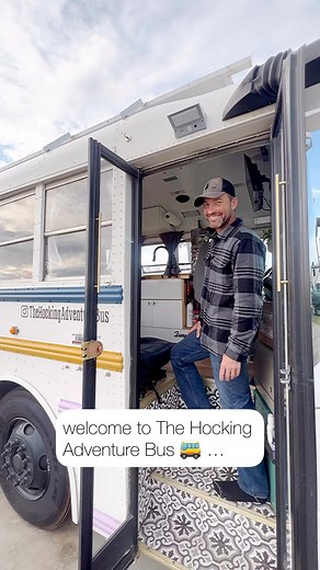 Check out our skoolie 🚌. What’s your favorite feature? . . #skoolie #tinyhometour #tinyhouse #schoolbus #tinyliving #fulltimetravel #bucketlist #nationalpark #usa #travel #familyadventures #buslife #buslifeadventure #checkitout #tinyhousemovement #tinyhousenation #familytime #familyfirst | The Hocking Adventure Bus