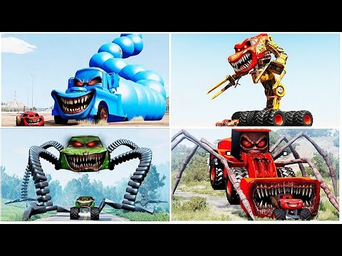 IMPOSSIBLE ESCAPE! 🤯 Lightning McQueen vs GIANT BLUE SNAKE 🐍 & ROBOT MONSTER! 🤖🔥