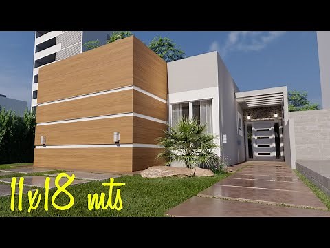 House measuring 11x18 meters | 3-bedroom house plans | 150 m2 house