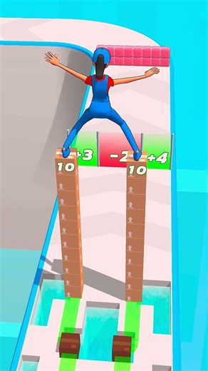 3D Cube stack 😍| best funny😝 gameplay🤣| shorts |#youtubeshorts #gaming #hypercasualgames #shorts