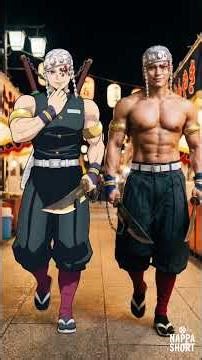 DEMON SLAYER: Anime vs Real Life#Demon Slayer #Rengoku Kyojuro #Movie#Kamado Tanjiro #Anime