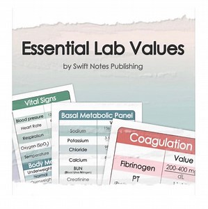 Essential Lab Values Digital Reference With Complete Blood Count, Arterial Blood Gases, and More - Etsy Sweden