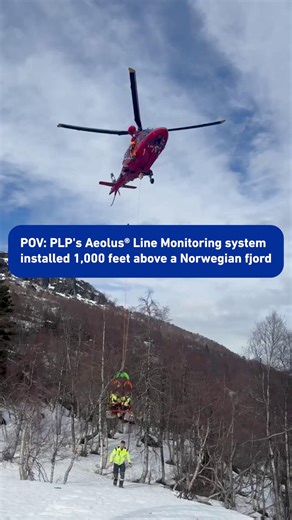 Not your average install. Shout-out to the helicopter line crews who take grid resilience to new heights — literally. From remote mountaintops to hard-to-access water crossings, these teams deliver courage and commitment with every project. This video captures an aerial line crew in Norway working with Statnett to install PLP's Aeolus® Line Monitoring System high above one of the country's longest transmission line fjord crossings. Once operational, these nodes provide real-time vibration data a