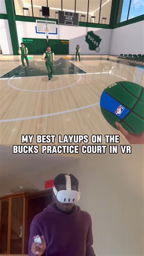 14K views · 5.2K reactions | My best layups on the bucks practice court in vr! #gymclassvr #vr #gcnbabundle #basketball #sportsgaming #baseballvr #vrbaseball #baseball #homerun #baseball #football #vrfootball | Gym Class VR | Facebook