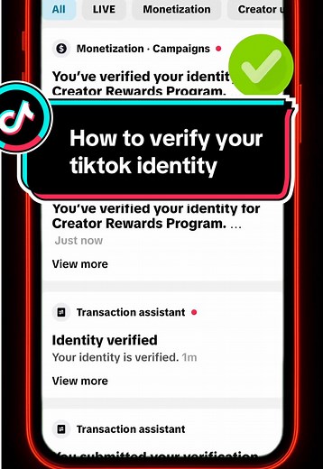 Verify Your TikTok Account Identity