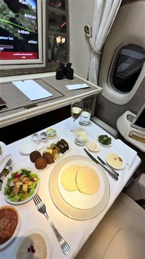 Pure luxury in the sky #emirates #firstclass #flight