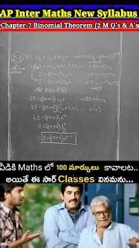 Question No-57||Ch-7: Binomial Theorem||AP Inter Maths New Syllabus- 2025-26 || Most IMP Questions
