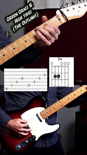 The full guitar intro to green grass and high tides with tabs! #guitarlesson #greengrassandhightides #theoutlaws #guitartabs