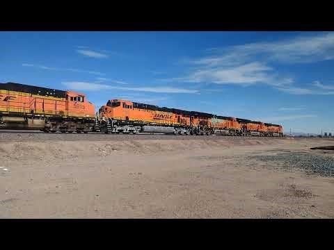 EB BNSF Local Freight Train At Daggett CA! #bigbossrailfanner