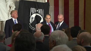 Bob Dole gets assistance to stand for the flag | CNN Politics
