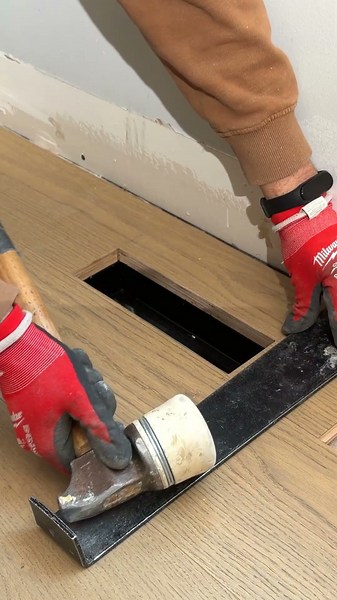 This is what a clean floor vent install looks like.