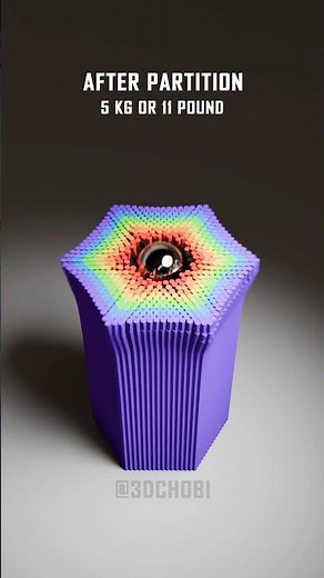 WOW Satisfying Colorful 18540 Hexagonal Structure Multiple Partition #satisfying #animation #3dart