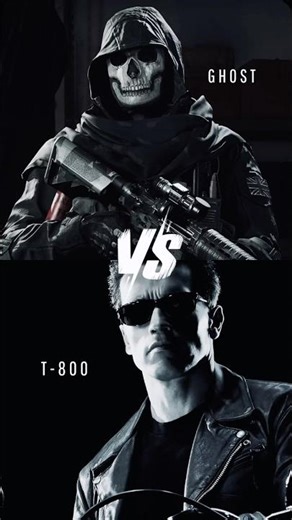 Ghost Vs Terminator T-800. #airsoft #terminator2 #callofduty #ghostcosplay #cosplay #shorts