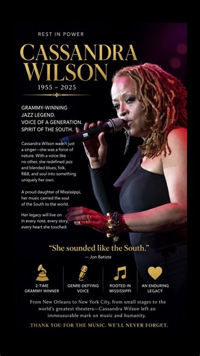 Cassandra Wilson Dies at 70 — Remembering a Jazz Legend 🎷🖤