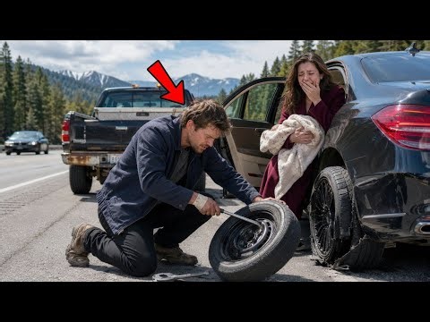 Ridiculed Poor Single Dad Fixes a Tire for a Crying Woman-Next Day a Billionaire Mom Called Him