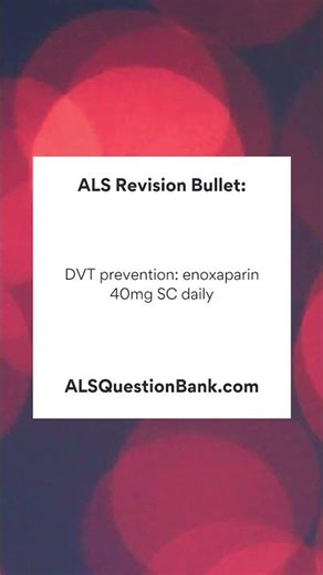 Advanced Life Support (ALS) Exam Revision Bullet