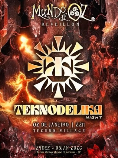 Teknodelika on Instagram: "🏴‍☠️ 𝗧𝗲𝗸𝗻𝗼𝗱𝗲𝗹𝗶𝗸𝗮 𝗡𝗶𝗴𝗵𝘁 | 𝗠𝘂𝗻𝗱𝗼 𝗱𝗲 𝗢𝘇 𝗥𝗲𝘃𝗲𝗶𝗹𝗹𝗼𝗻 | 02/jan 22h Estão todos convidados a participar da #RevoluçãoTeknodelika no @mundodeozoficial Reveillon 🔮✨ Uma jornada sonora intensa, explorando os limites do, Psytechno. A cena alternativa representada com talento, identidade e muita sonzeira 🔊 //Time de Artistas: 🎧 @vitorambrosano Criador da Teknodelika e um dos responsáveis por propagar o Psytechno no Brasil. Assinando pela Iono B