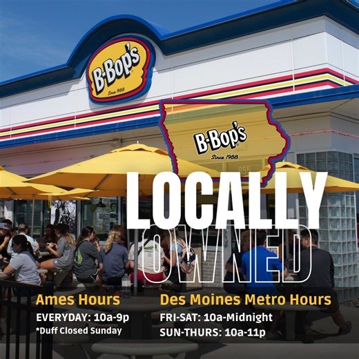 🍔 Locally Owned. Locally Operated. Always Delicious. Thanks for keeping it local! | B-Bop's