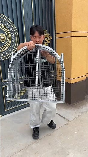 Easy Setup Chicken Run with Collapsible Metal Fence | Quick Assembly Demo#shorts #viralvideo