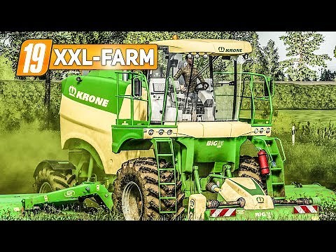 LS19 XXL Farm #19: Im Krone BIG M Gras für die Kühe mähen | LANDWIRTSCHAFTS SIMULATOR 2019