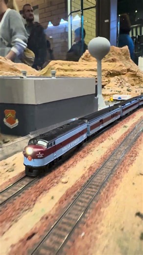 An N Scale Polar Express makes its way towards the North Pole.