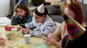 Kids in a birthday party Free Stock Video Footage