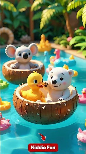 🎶 A Ram Sam Sam | Kids Dance Song with Pool Float Party