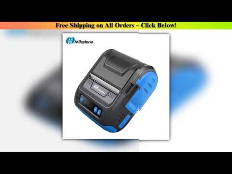 Milestone 80mm 2inch Wireless Bluetooth Thermal Receipt Printer Receipt Label Maker Portable