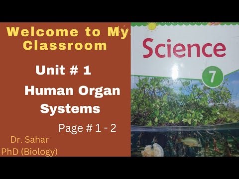 Class 7 science - Afaq science - unit 1- Human organ systems - lecture 1