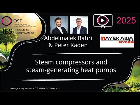 Steam compressors and steam-generating heat pumps | Steam Generating Heat Pumps Webinar 2025