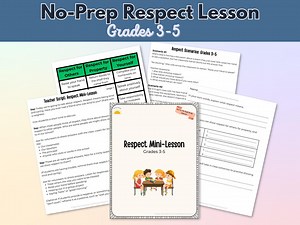 Respect Lesson for 3-5 Classrooms: Low-prep Mini-lesson, Discussion, & Activities (PDF Instant Download) - Etsy UK
